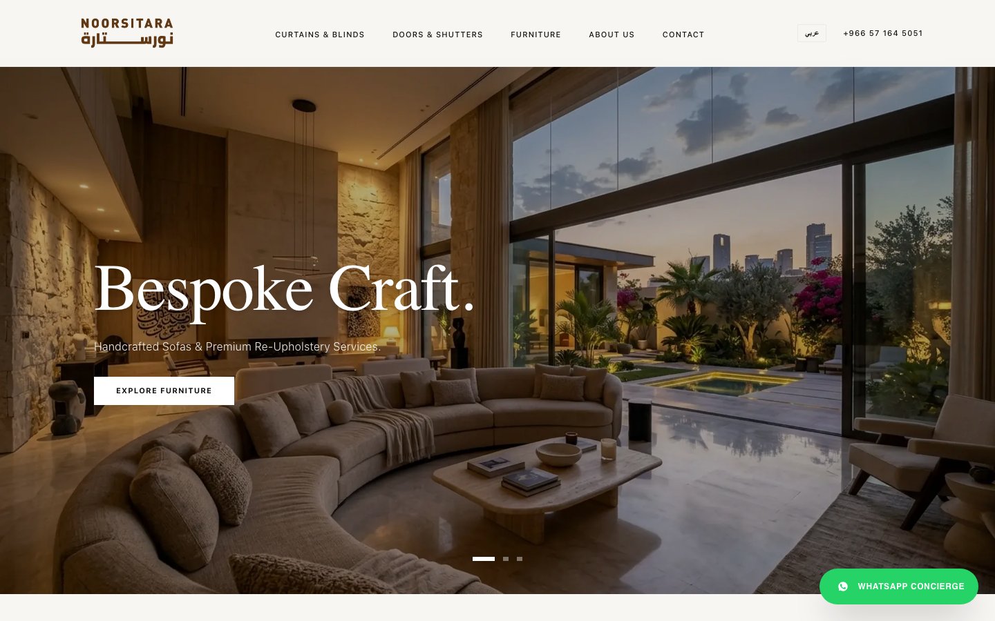 Noor Sitara — Business Services · Saudi Arabia Web Platform project by Adam Apps